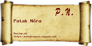 Patak Nóra névjegykártya