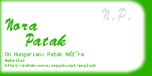 nora patak business card